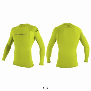 Lycra O'NEILL Rash Guard basic L/S lime 2020   